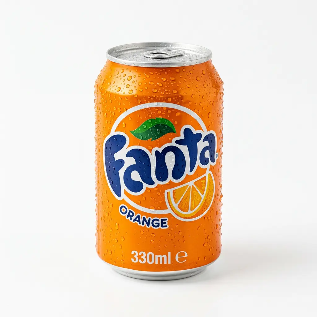 AI Generated Canette Fanta Orange détourée sur fond blanc.webp