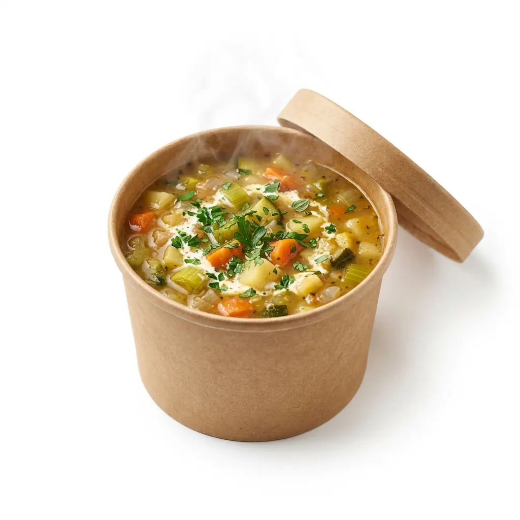 AI Generated Soupe aux légumes détourée sur fond blanc.webp