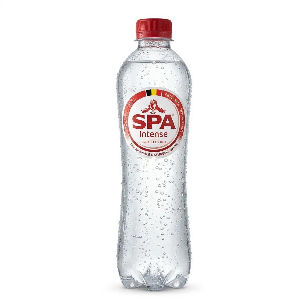 AI Generated Bouteille eau pétillante Spa 50cl détourée.webp